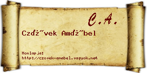 Czövek Amábel névjegykártya